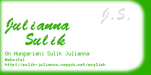 julianna sulik business card